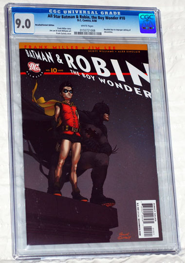 All Star Batman and Robin #10 recalled alt edition