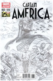 Marvel 75th Ross Sketch Captain America #22