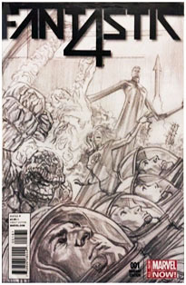 Marvel 75th Ross Sketchg Fantastic Four #1