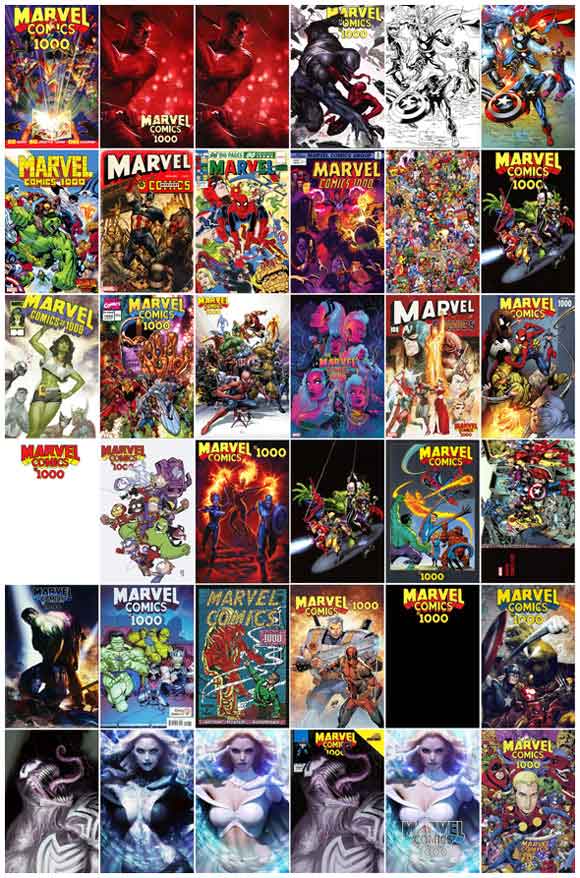 Marvel Comics #1000 Too many editions