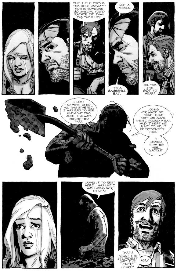 Negan Lives #1: Sample interior: Shovel
