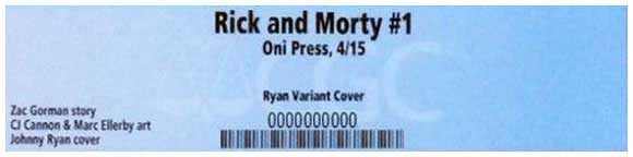 Rick And Morty #1 Johnny Ryan 1:30 Cover Variant CGC label