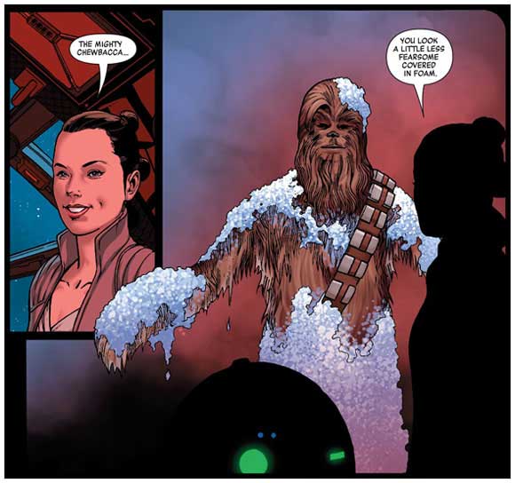Star Wars: Age Of Resistance Rey #1 Chewie covered in foam