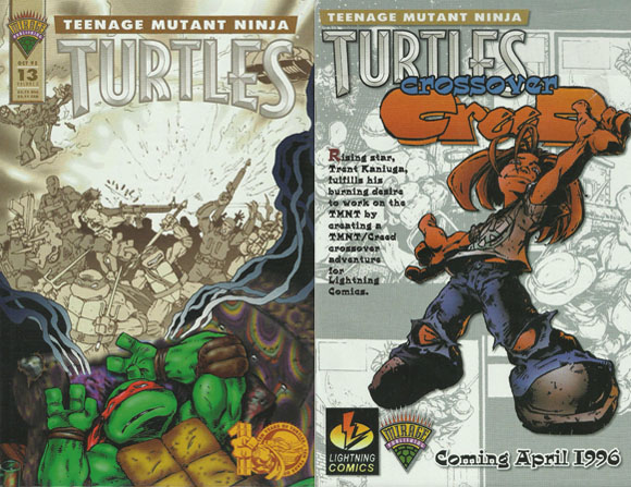 TMNT Volume 2 #13 Cover On Back