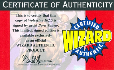 Wolverine 102.5 Wizard COA