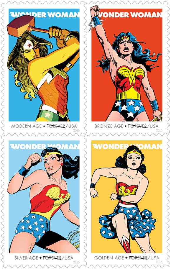 Womder Woman Stamps USPS